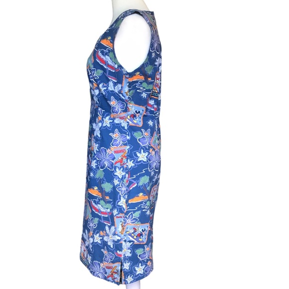 Womens Small Vintage Disney Store Sleeveless Hawaiian Knee Length Shift Dress - Picture 11 of 12